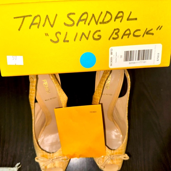 Straw Striped Slingback Pumps - Picture 11 of 12